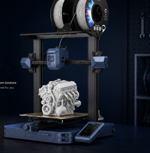 Creality 3D Printer printing V8 engine model in Rajkot, Gujarat, India